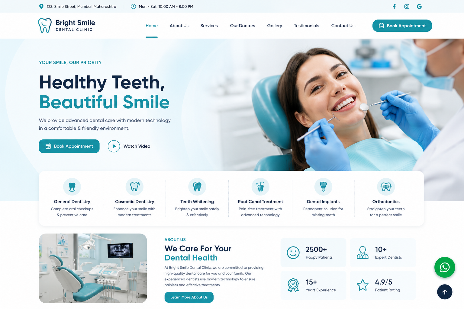 Bright Dental – Clinic Website