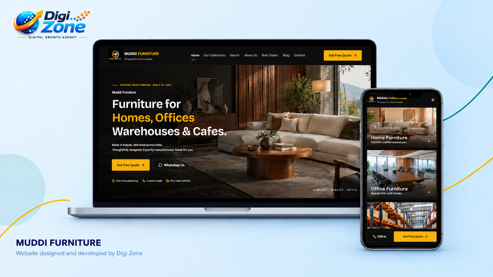 Furniture Manufacturer Website for Muddi Furniture, Kalyan